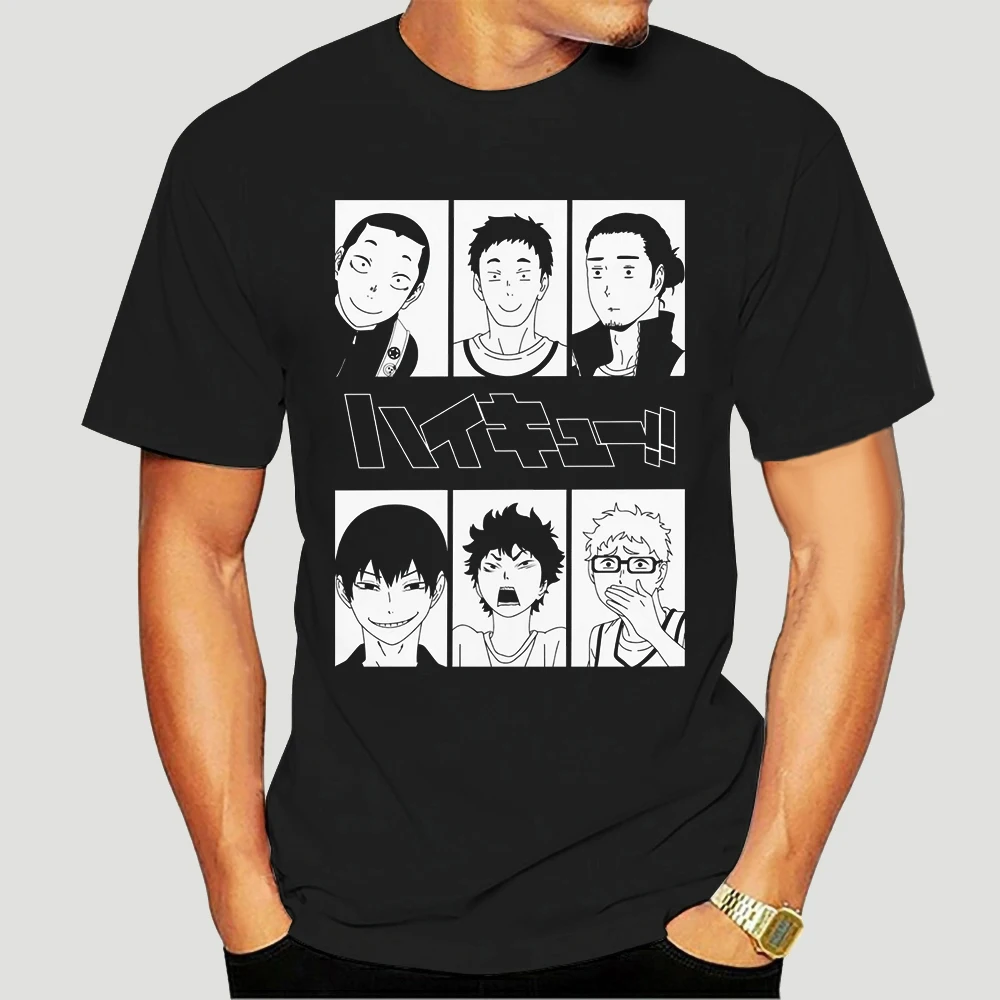 

Japan Haikyuu Karasuno Volleyball Club T-shirt Men Sleeved Kuroo Anime Bokuto Oya Manga Shoyo T Shirt Pure Cotton Gift 0158X