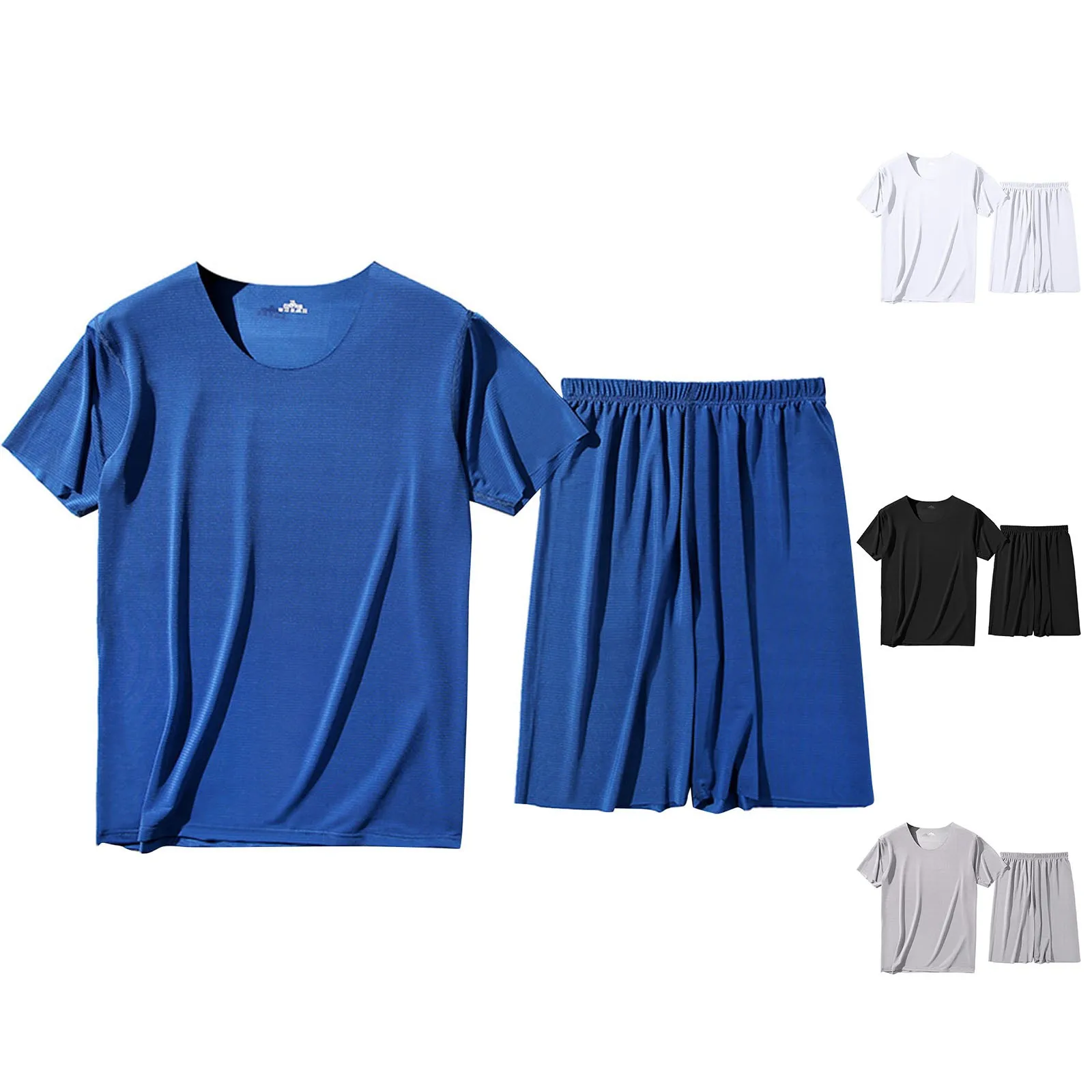 

Пижама Мужская с коротким рукавом, однотонная Повседневная носимый домашний костюм, домашние тапочки для мальчиков