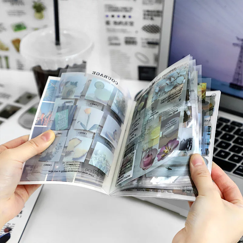 

20 Sheets Vintage PET Sticker Book Diy Diary Live INS Album Scrapbooking Retro Animal Living Material Paper Decorative Stickers