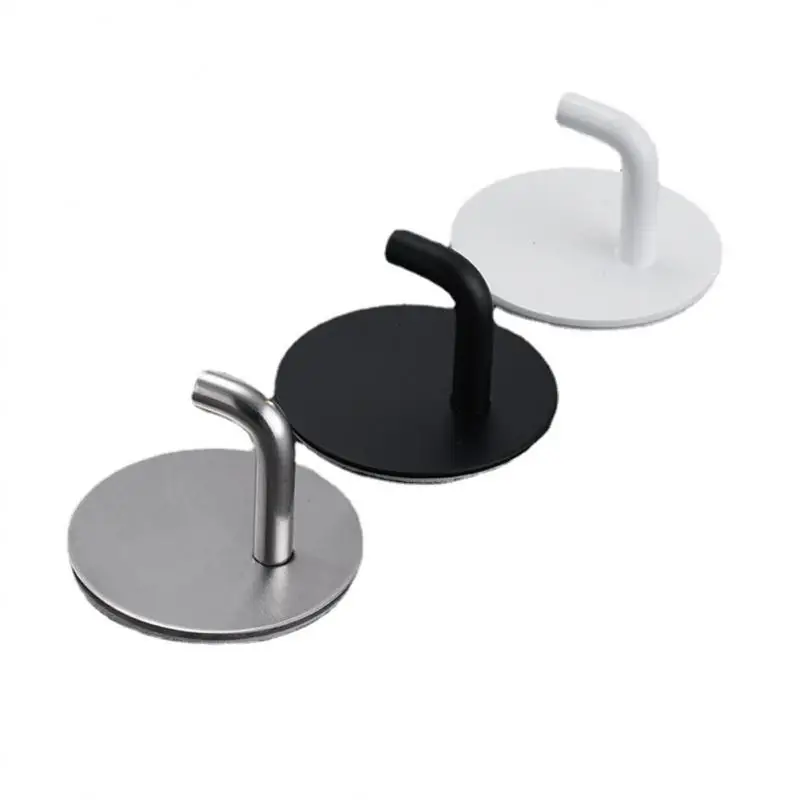 

2/4/5PCS Self-adhesive Door Back Hook Easy Installation Wall Hooks Towel Key Umbrella Storage Hanger Hook Keys Cloth Coat