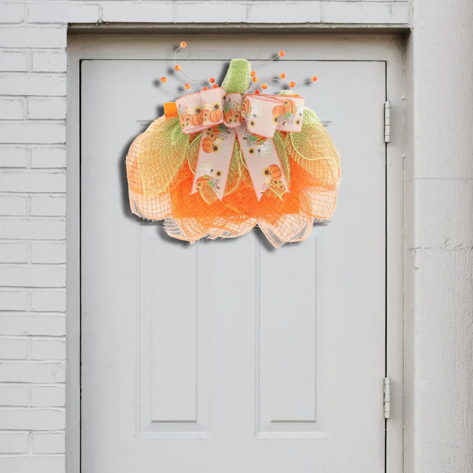 

Хэллоуин, венок с тыквой, Осенний цветочный венок, подвесные украшения для лестниц, фестиваля, празднования, домашнего праздника, Дня благод...