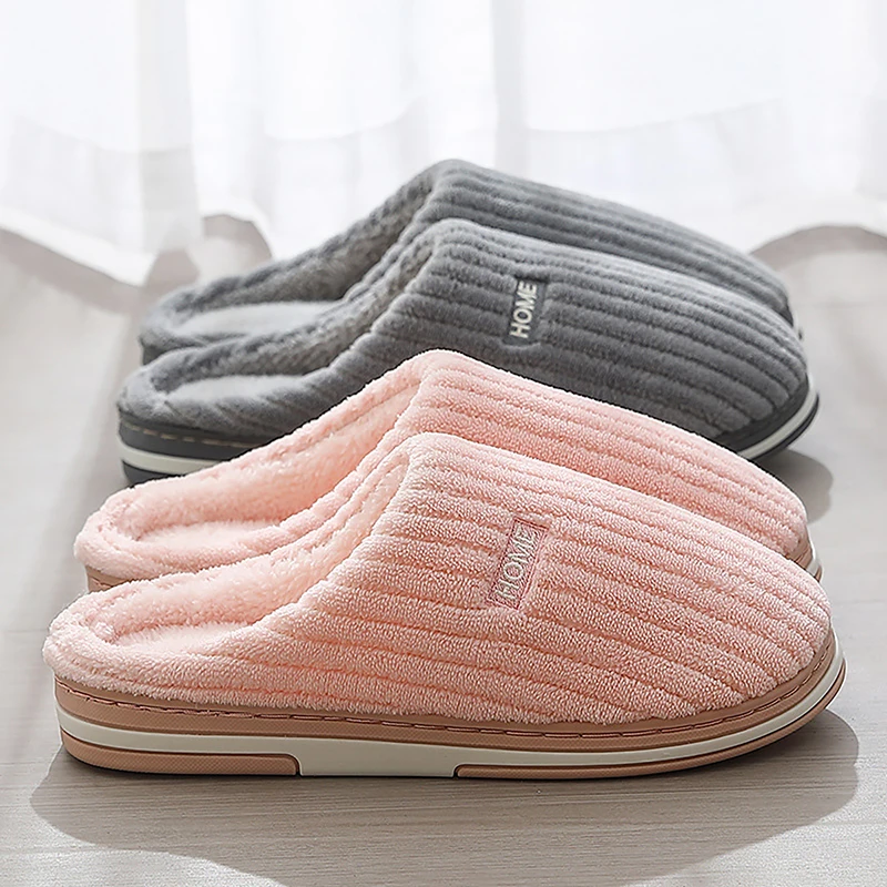 Домашние плюшевые тапочки с буквенным узором для женщин повседневные домашние