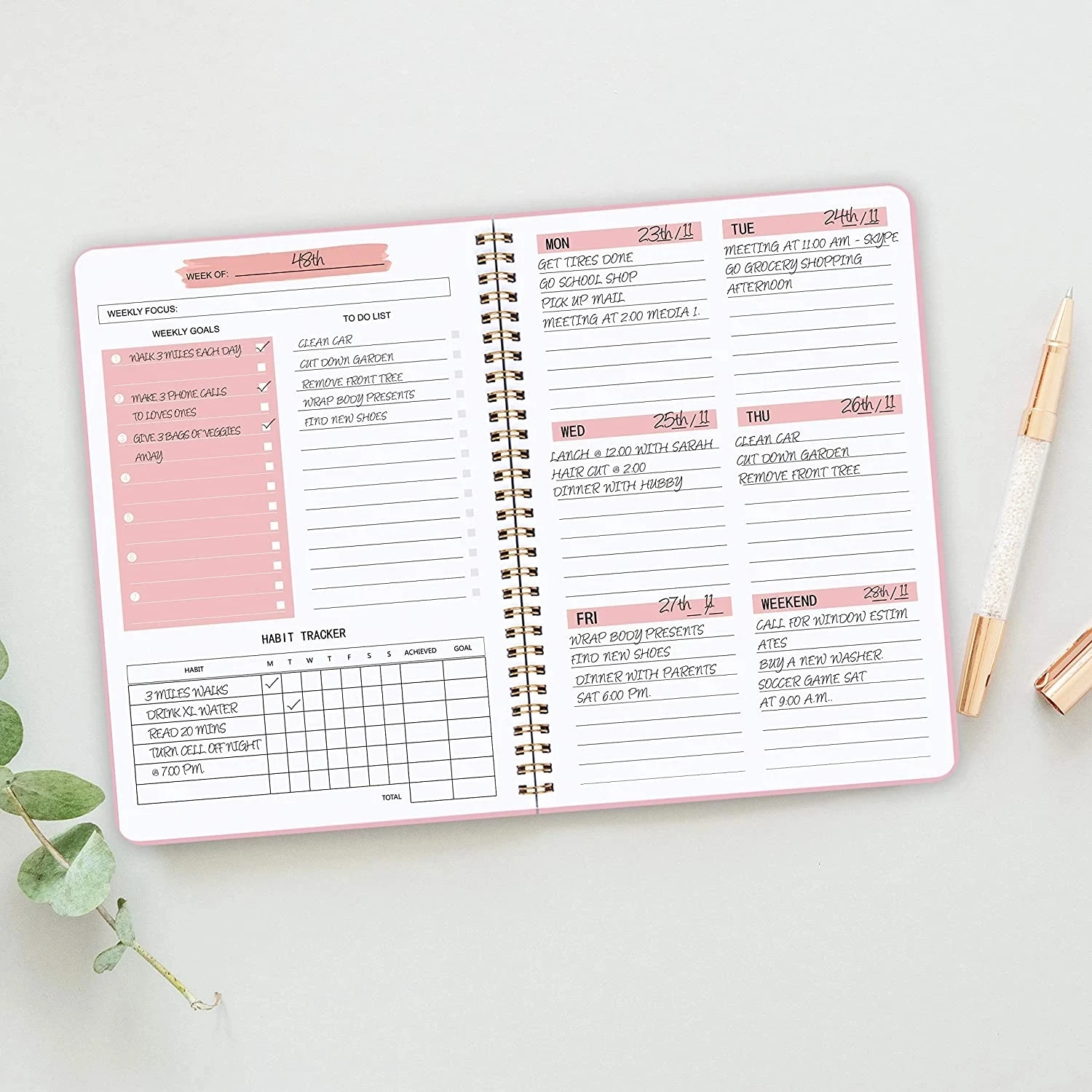 2023 A5 Calendar Planner Notebook Diary Weekly Planner Goal Usual Schedule 'S Journal Notebooks for School Stationery Office