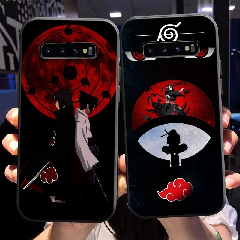 

Naruto Akatsuki Uchiha Itachi For Samsung Galaxy S10 S10 Plus S10E S10 Lite S10 5G Phone Case Liquid Silicon Carcasa