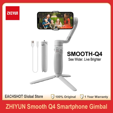 Zhiyun Smooth Q4 3-осевой ручной стабилизатор подвеса для смартфона Samsung Galaxy Huawei Xiaomi OnePlus iPhone 15 14 13 Pro