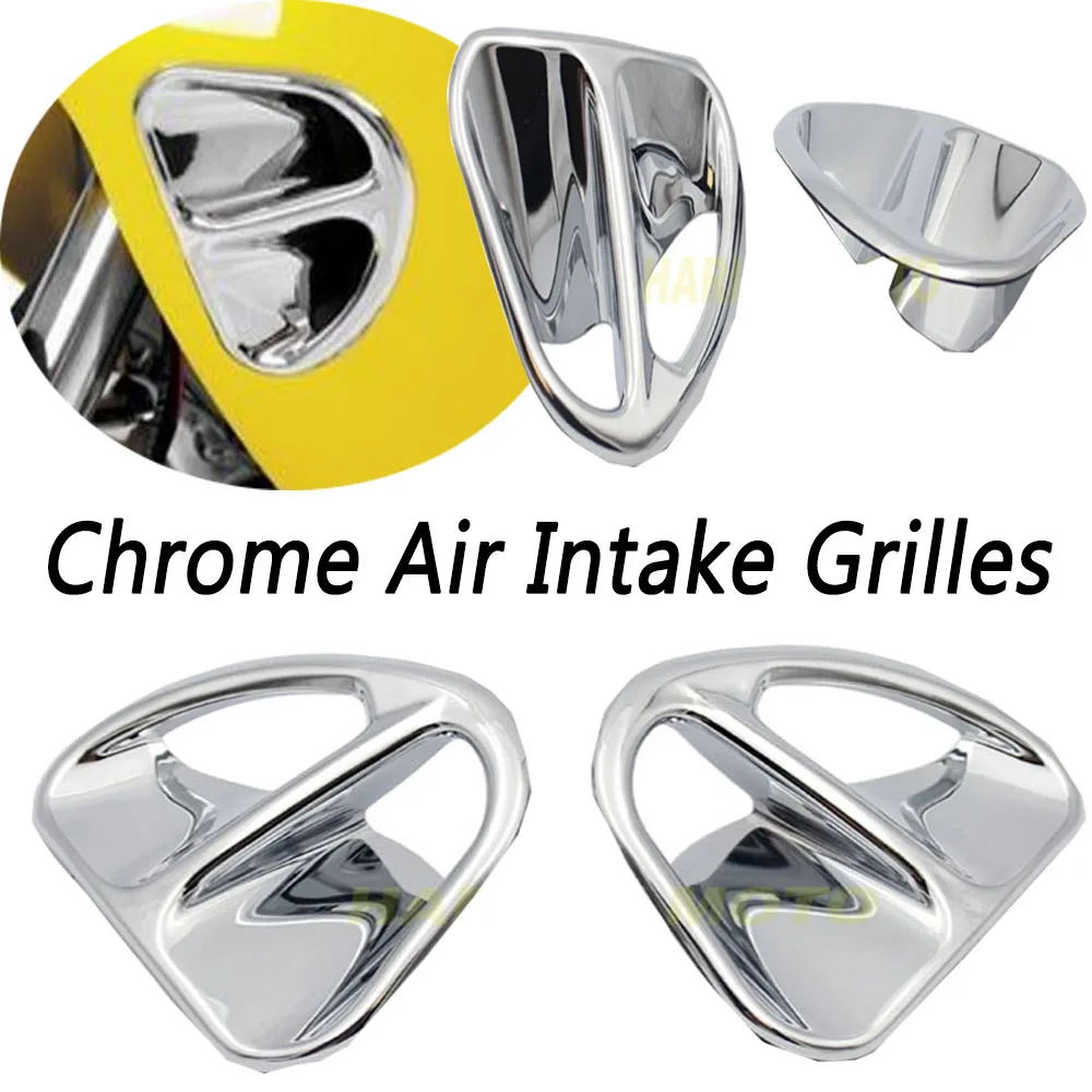 

Для Honda GL1800 Gold Wing ABS 2001-2010 2005 2006 2008 мотоциклетные хромированные Обтекатели воздухозаборные детали решетки