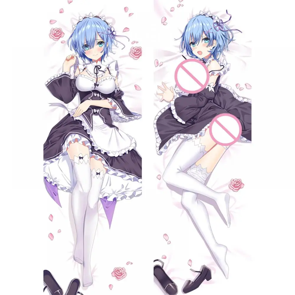 

Japanese Style Anime Re: Life In A Different World From Zero Lovely Rem Hugging Body Pillowcase Cosplay Dakimakurar Gifts