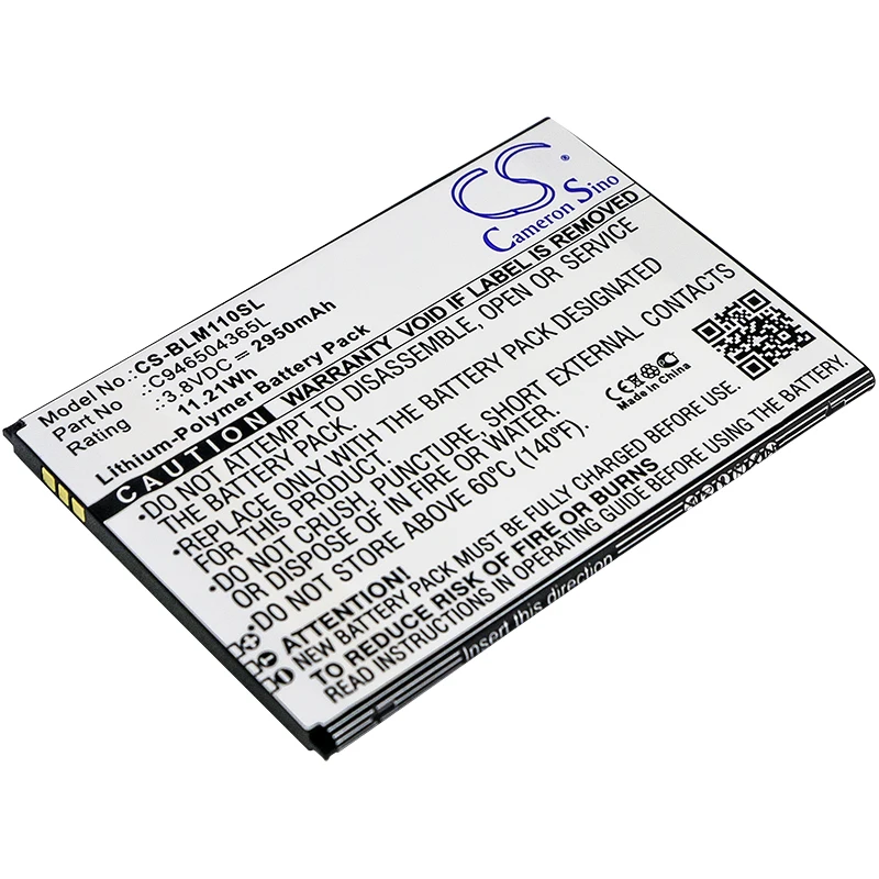 Аккумулятор CS 2950mAh / 11.21Wh для BLU L0110EE, L0110UU, Life Max C946504365L