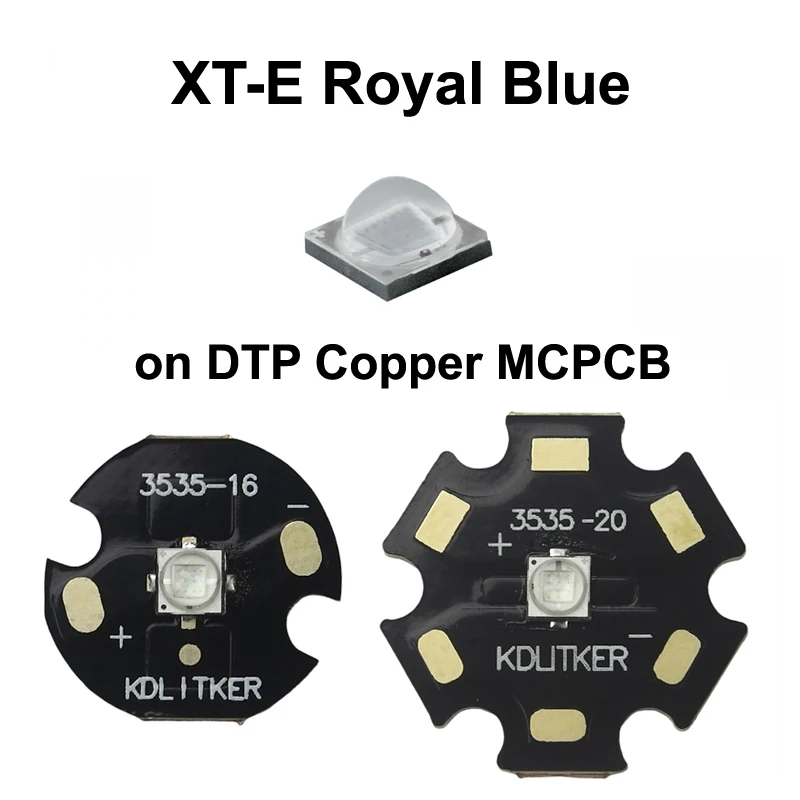 XT-E Royal Blue 5 Вт 1 А SMD 3535 светодиодный фонарик с излучателем DIY шарик высокой мощности