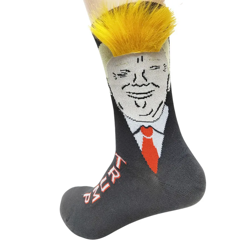 

Носки мужские компрессионные с 3D имитацией волос, в стиле хип-хоп, 2022