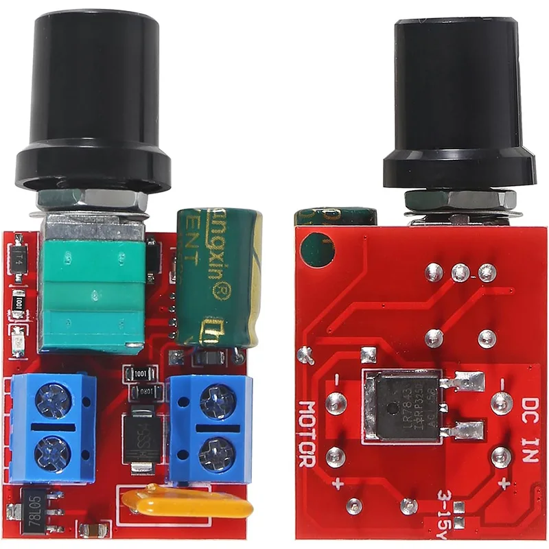 Мини 5A 10A 90 Вт ШИМ 12 В постоянного тока модуль контроллера скорости двигателя DC-DC 4