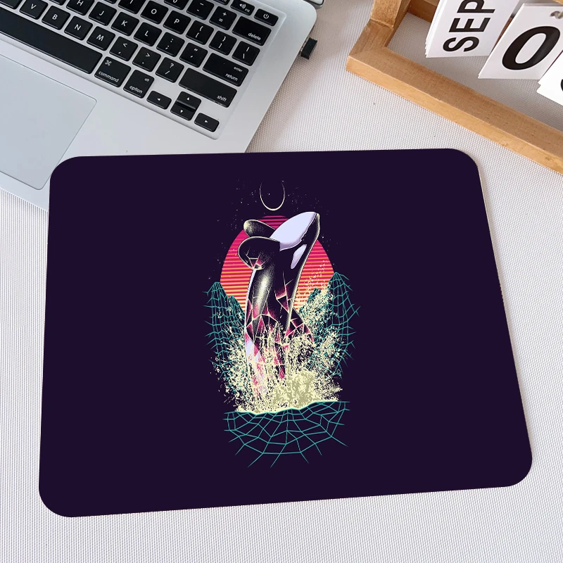 

Square Small Mouse Pad Animal Simple Office Desktop Pad Gaming Mouse mat Black Gaming Keyboard Accessories Rubber Computer Pad