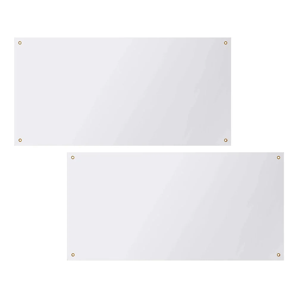 

2 Pcs Blank Background Cloth Banner Activities Canvas DIY 300d Oxford Holiday Flag