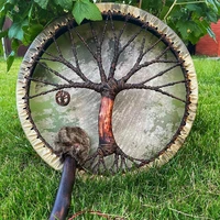 3d tree of life 7pcs drum shamans gift tympanum handmade decor musical instrument ethnic tribe design creative decoration art