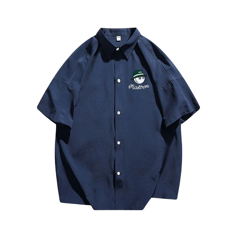 2023 New Men Golf Shirts Summer Golf Top Malbon Golf Bucket Hat Short Sleeve Fashion men Loose Golf Clothing