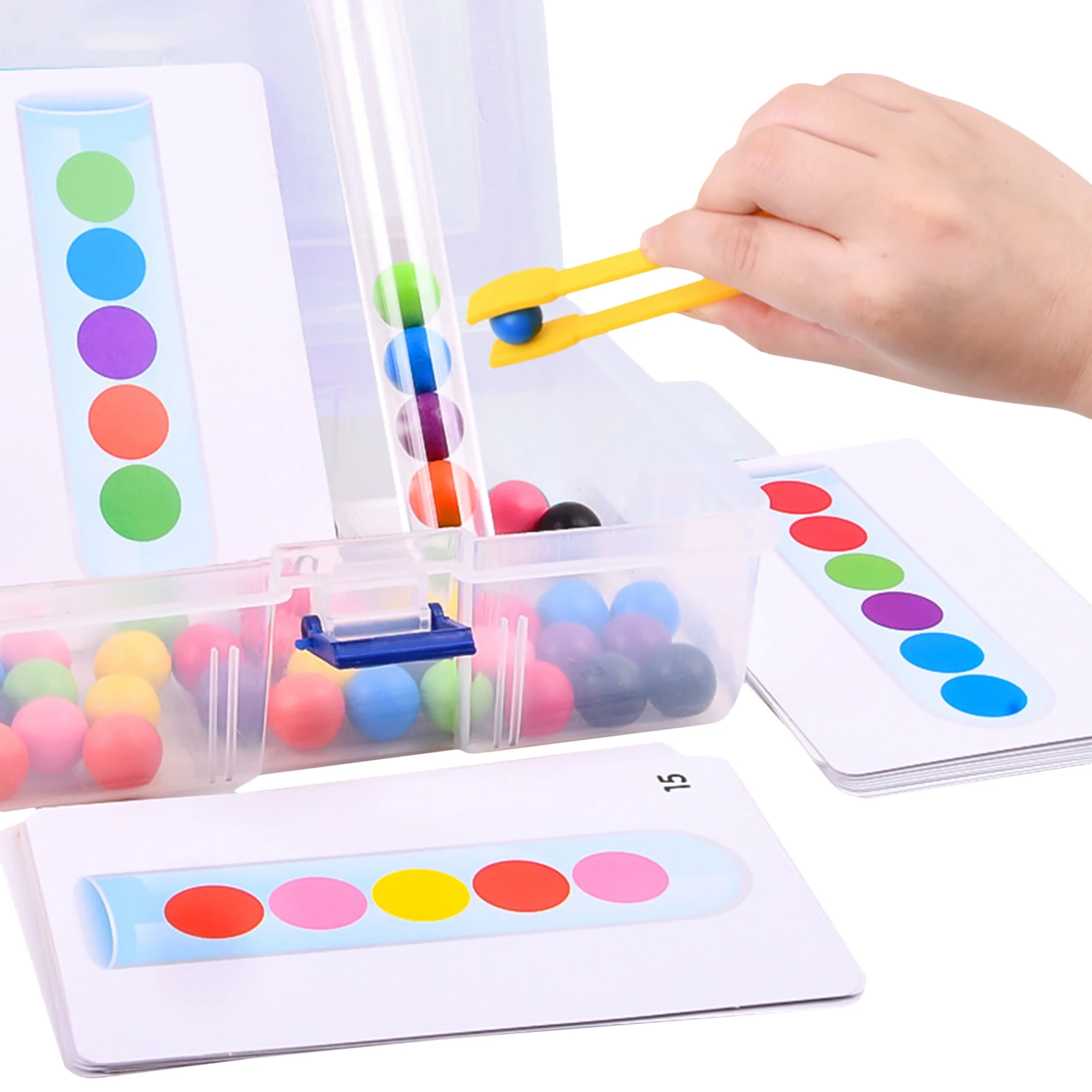 

Clip Bead Game Matching Toy Clip Beads Test Tube Toy Fine Motor Training Game Toddler Matching Game Preschool Learning Toy For