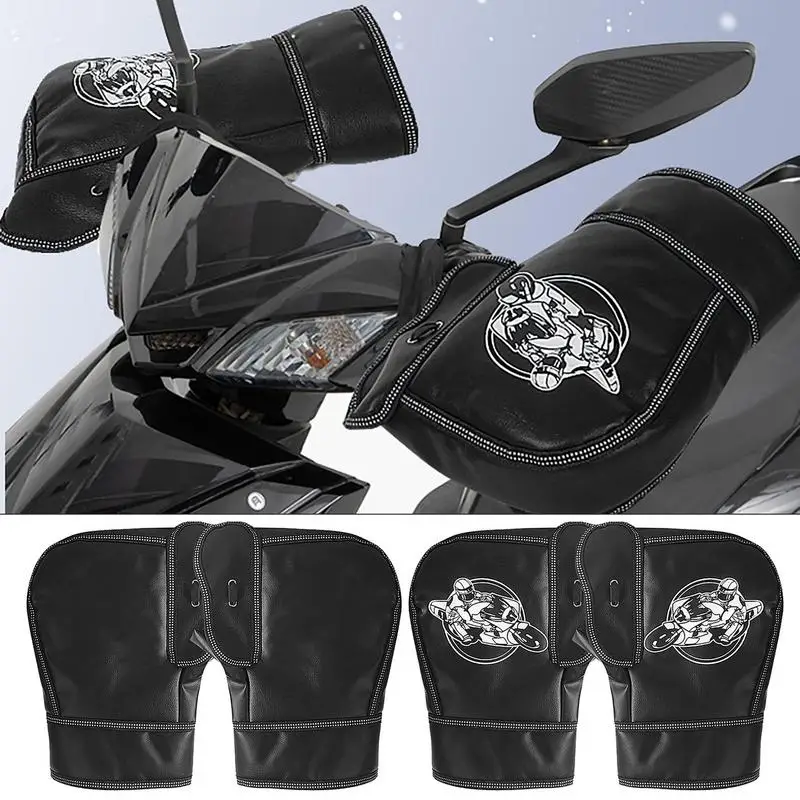 

Snowmobile Handlebar Muffs Waterproof Motorcycle Gloves Thickened Motorcycle Snowmobile Cycling Hands Warmer Gloves For Cold
