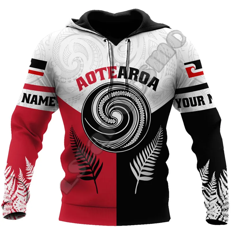 

Модная коллекция с новозеландским флагом Татуировка Ретро Спортивная одежда пуловер с 3D принтом уличная одежда Повседневная куртка толстовка на молнии