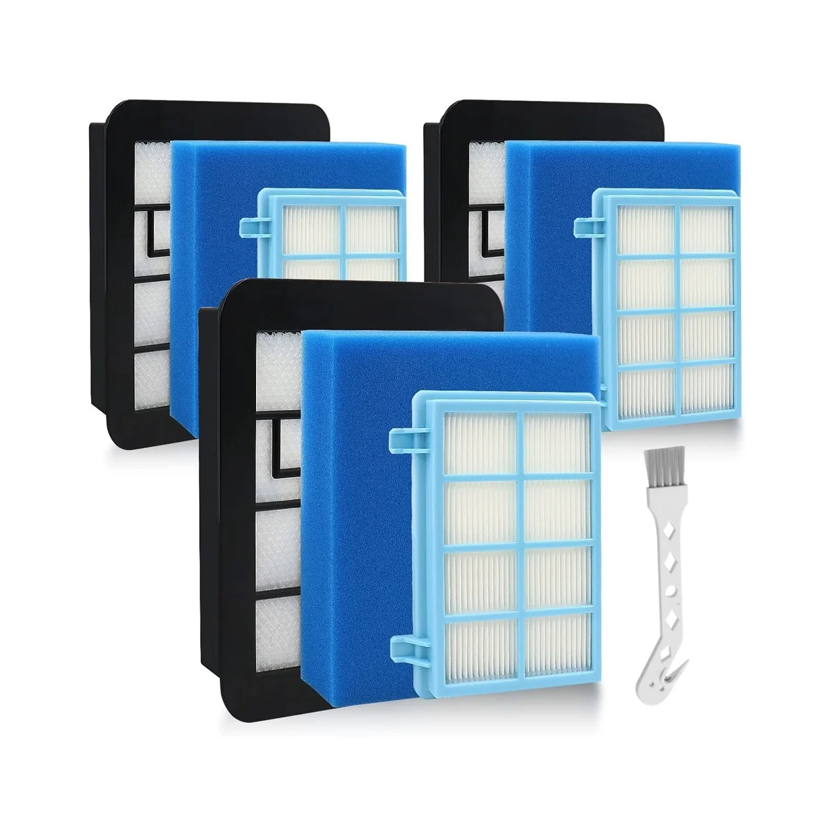Комплект сменных фильтров для компактного и активного пылесоса FC8010/01 FC9331 FC9332 FC9555