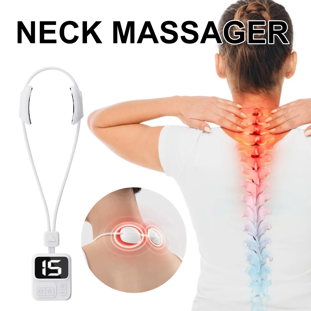 

Mini Neck Massager Hanging Cervical Massage Pendant Pulse Hot Compress Neck Protector Neck Shoulder Pain Relief Neck Care