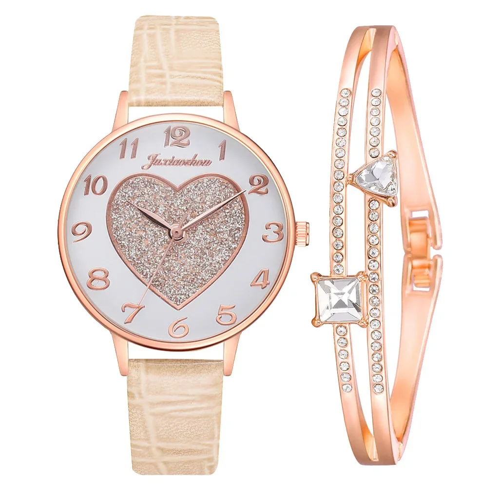 Новые роскошные часы в форме сердца для женщин модные звезды водонепроницаемые