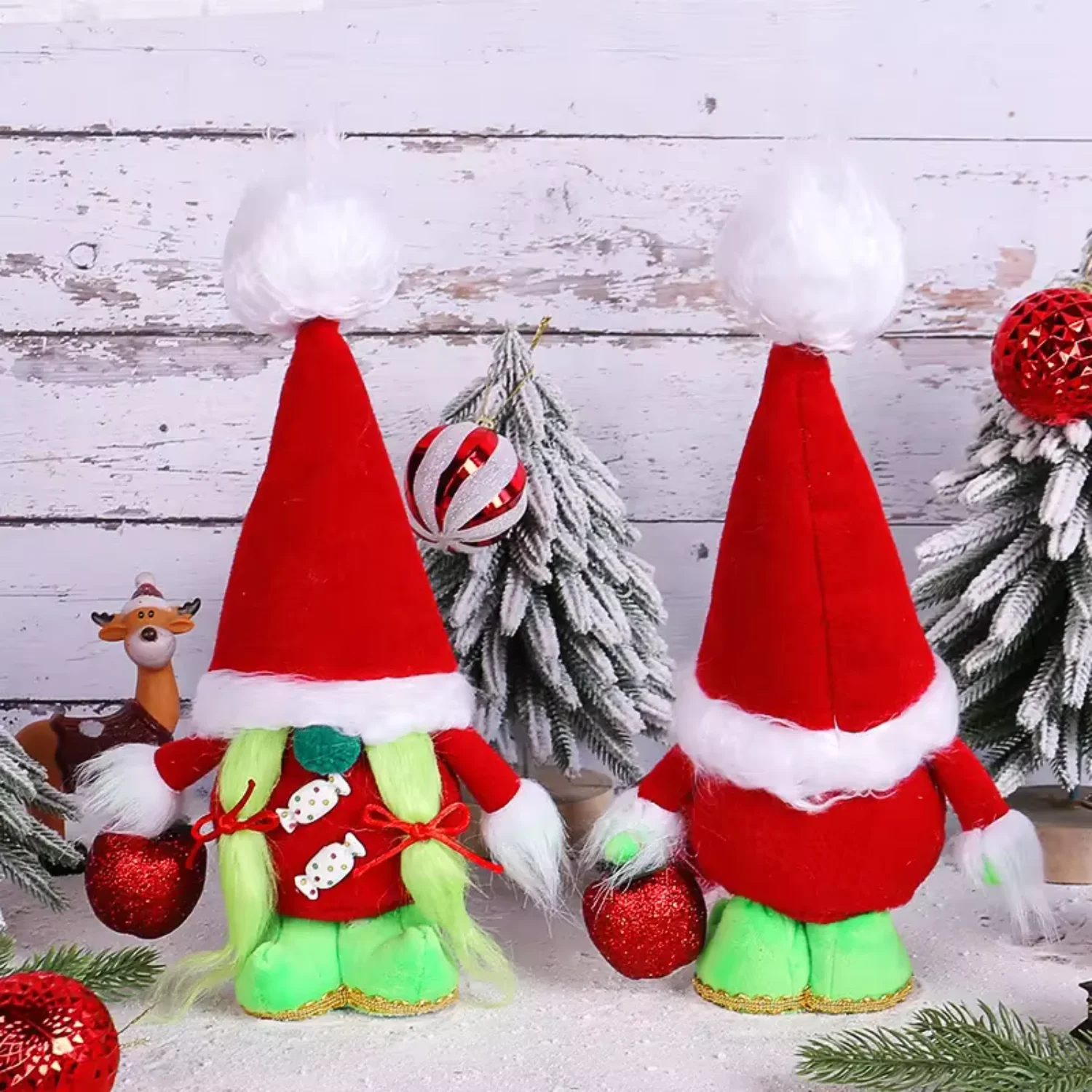 Дешевая оптовая продажа Grinch безликая стоящая рождественская кукла модная