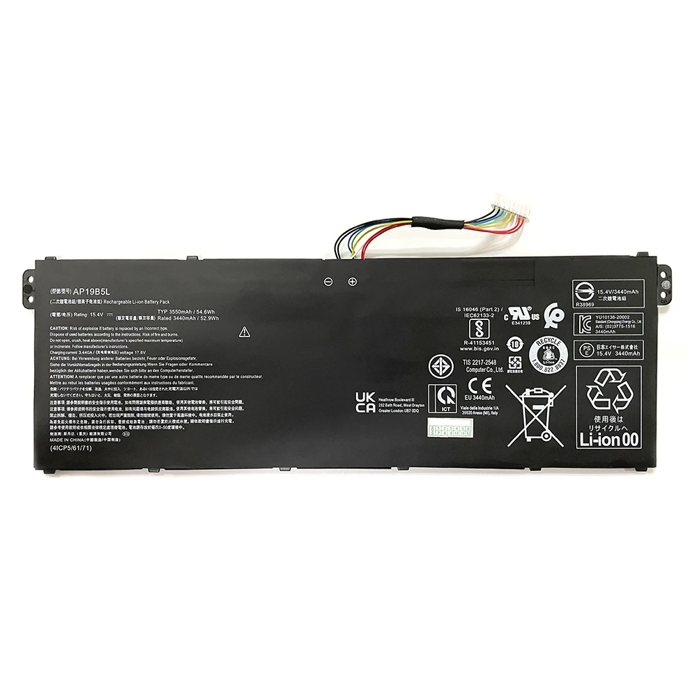Аккумулятор для ноутбука 7XINbox AP19B5L 15 4 в 3440 Вт-ч мАч