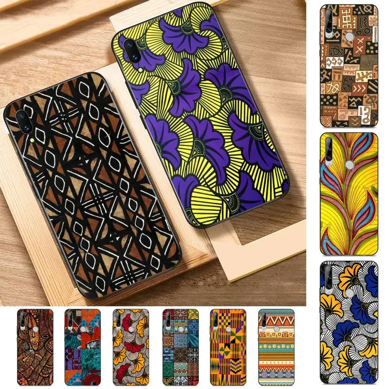 

African style fabric print Phone Case for Huawei Y 6 9 7 5 8s prime 2019 2018 enjoy 7 plus
