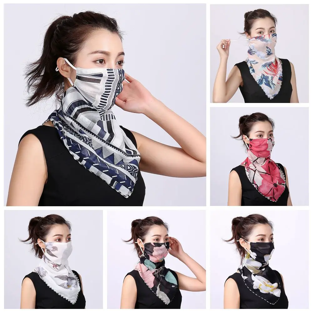 

Велосипедные аксессуары, шифоновый чехол для шеи, шарф, дышащая треугольная бандана, унисекс, мужская и женская полумаска для лица