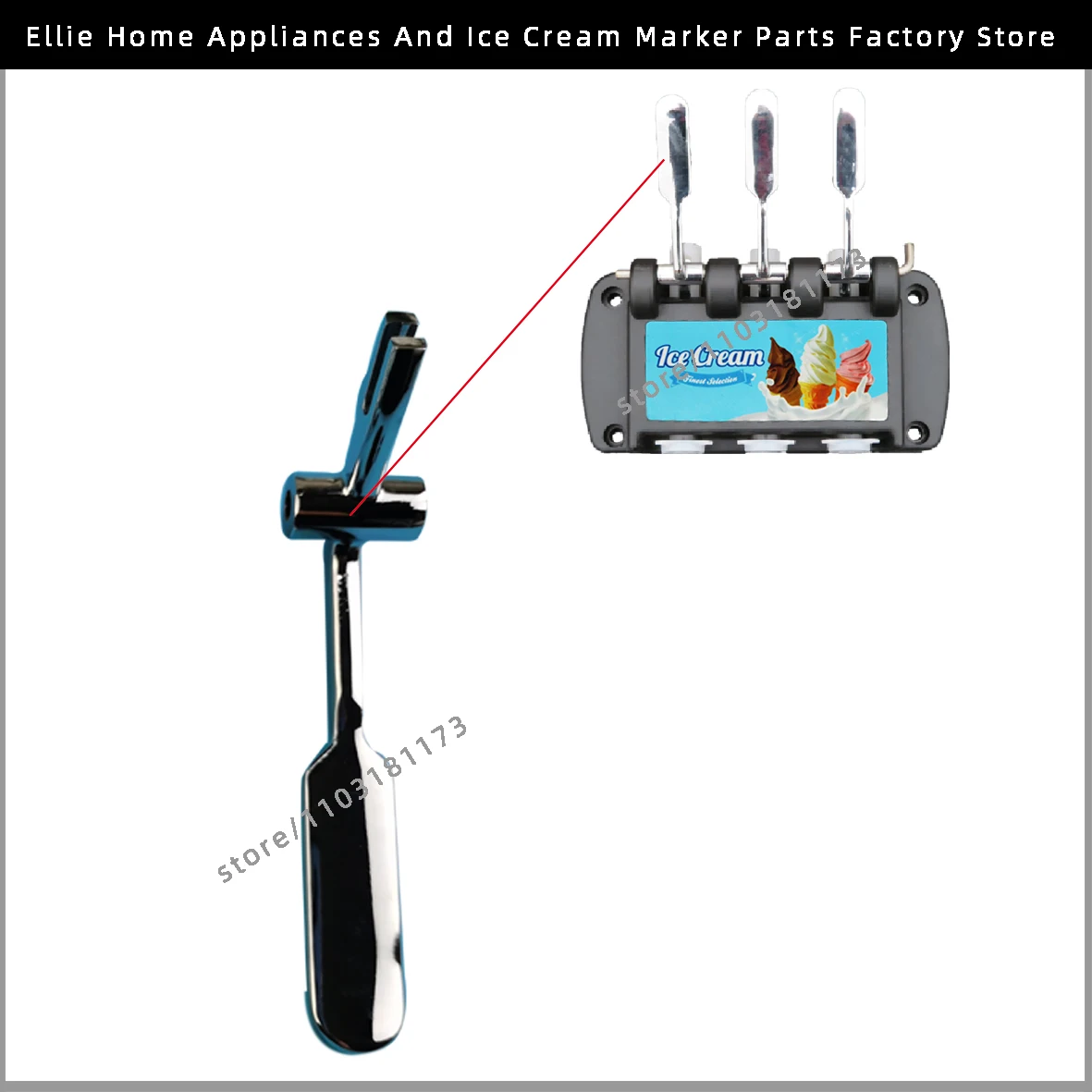 Держатели из трех металлических ручек для замены мягких машин мороженого GS BMQL MQL