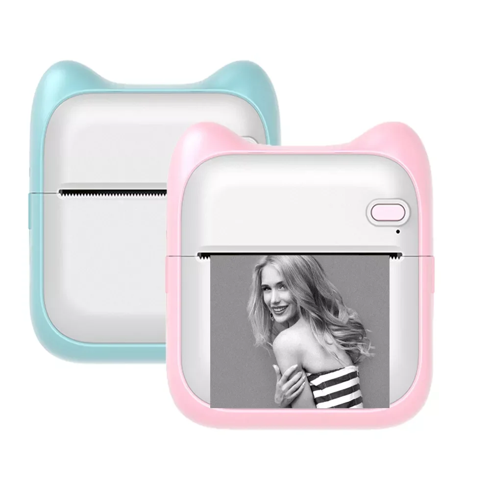 

Mini Portable Thermal Printer Wireless BT Pocket Label Printer 57mm Printers 200dpi Support Photo Notes Errors Text Printing