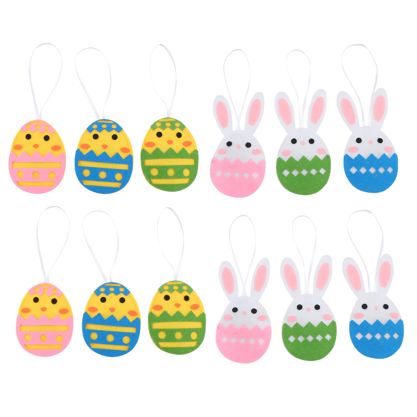 

12pcs Lovely Easter Chick Pendants Indoor Easter Rabbit Decoration Hanging Decor