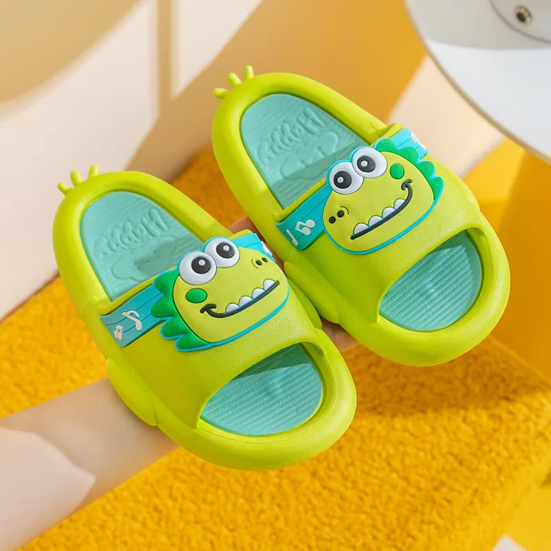 

2023 Children's Dinosaur Slippers Anti-skid Slippers for Girls Cartoon Boys Shoes Soft Kids Sandals Baby Slippers for Home