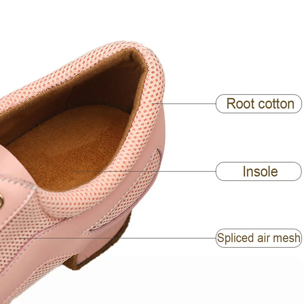 Ladies Jazz Latin Dance Shoes Women's Tango Soft Leather Mesh Ballroom Salsa Dancing Training Shoes zapatos de baile de mujer