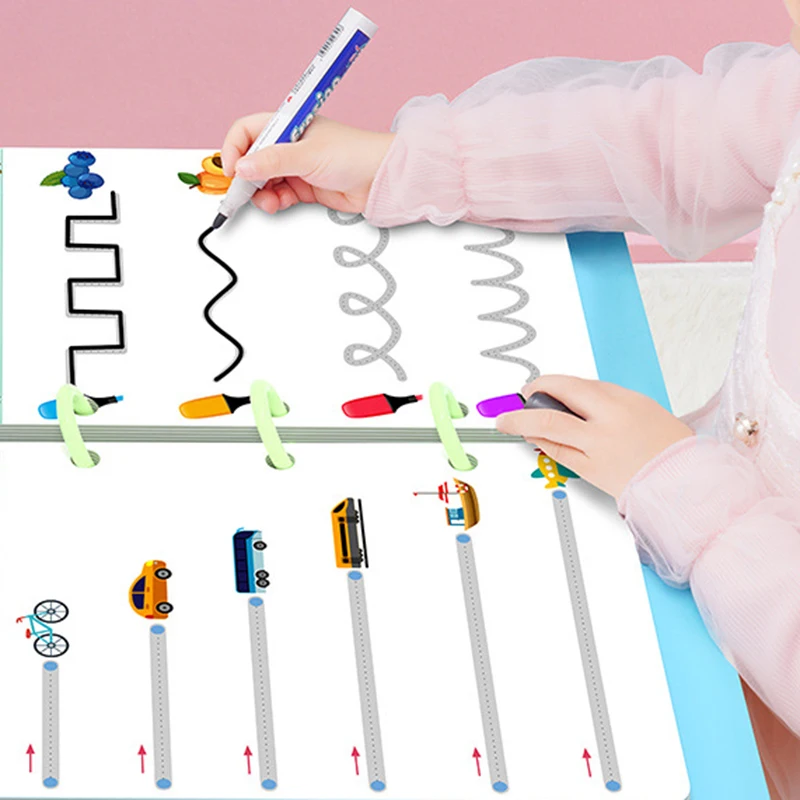 

Magical Tracing Workbook Kids's Preschool Educational Toys Erasable Reusable Logical Thinking Training Book M09