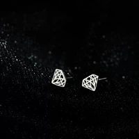 korean mini lovely 925 silver needle stud earring for women hypoallergenic star heart triangle crown geometric ear studs jewelry
