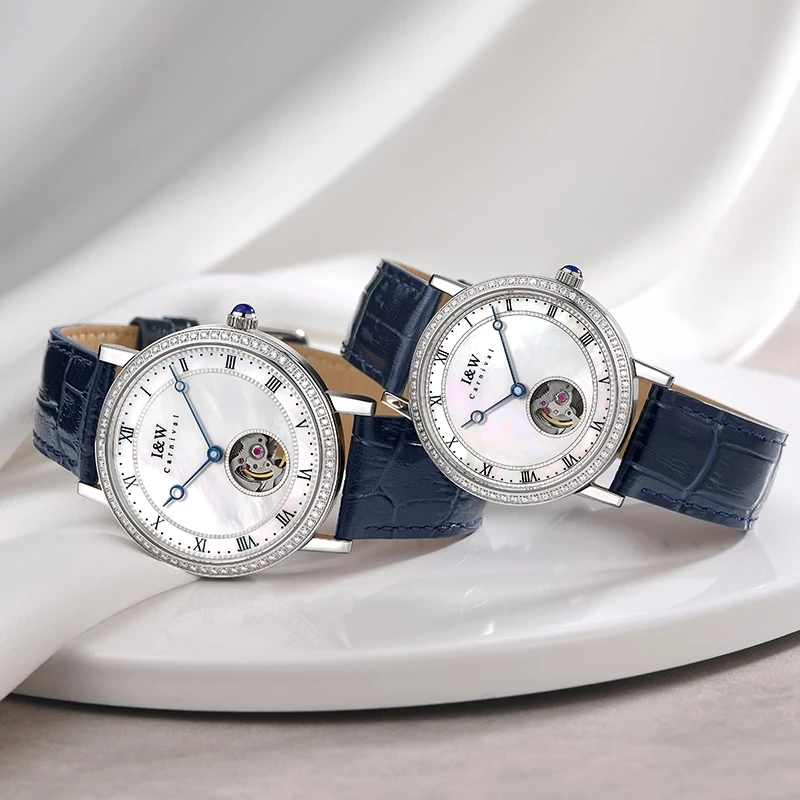 I&W CARNIVAL Brand Ultra Thin Mechanical Watch For Women Luxury Waterproof Fashion Dress Automatic Wristwatch Relogio Masculino enlarge