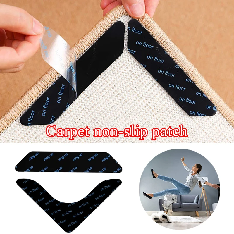 

8pcs Anti Slip Rug Grippers Fixed Mat Sticker Corners Pad Floor Rug Mat Tape Reusable Rug Grippers Household Items Home Ues