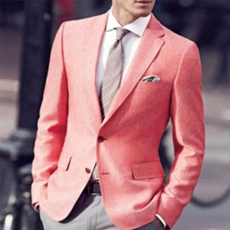 

Stylish Pink Fashion Blazers For Men Jacket Men Tailor Made Suit Jacket Custom Made Blazer Man Tailored Office Jacket For Men