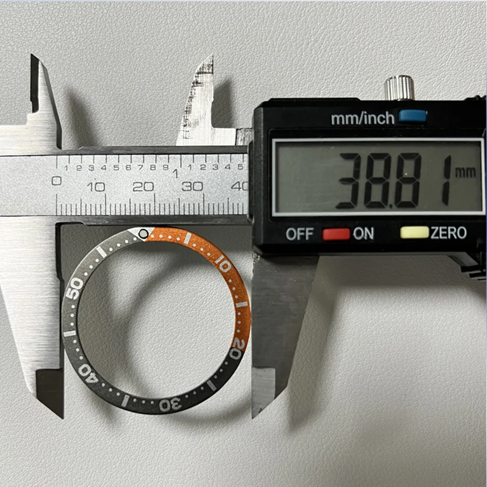 Watch Modify Parts 38.81mm/32.50mm Two-Color Aluminum Bezel Insert Suitable For SRP777 Diver Watch Case