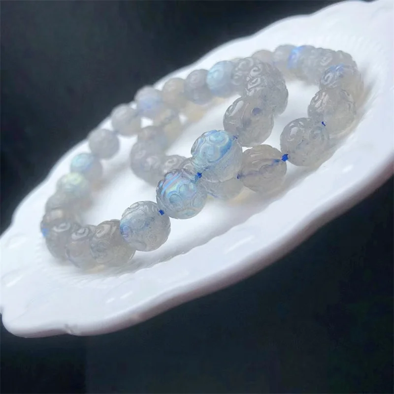 Браслет из натурального Лабрадорита мозаика бисера для женщин и мужчин изящный