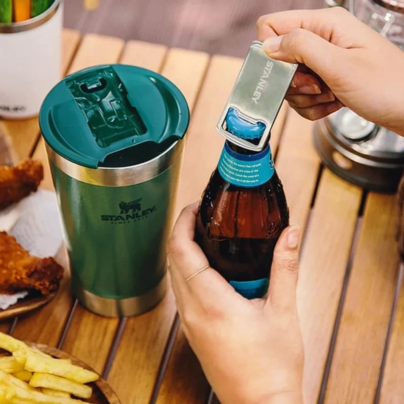

Original Stanley Cup Vacuum Thermos Cold 473ML Estanley Cup Stainless Steel Beer Thermal Bottle with Lid Insulated Double Wall