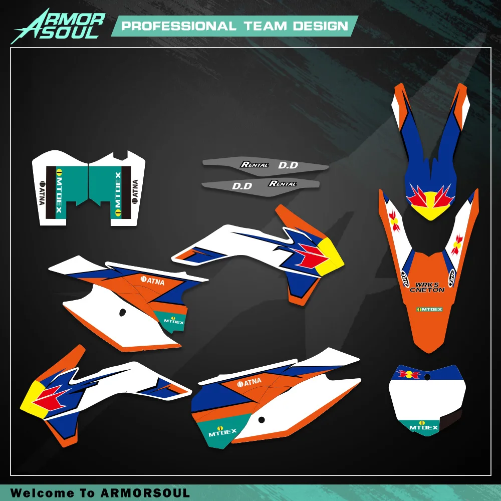 Графические наклейки Team Background набор наклеек для KTM SX SXF SX-F XC XCF XC-F 125 150 200 250 300 350 400 450