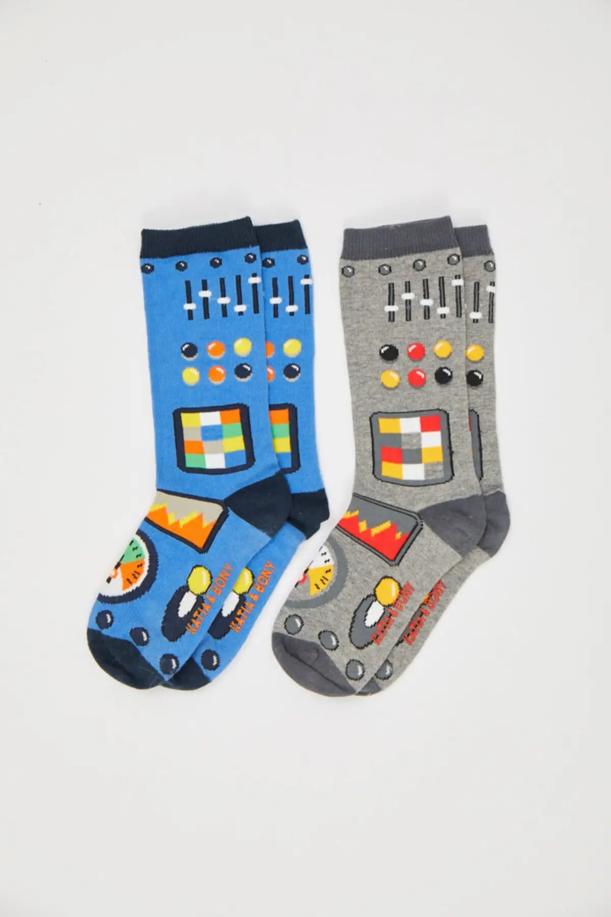 

Time Machine 2 pack boy socket socks-gray/blue underwear