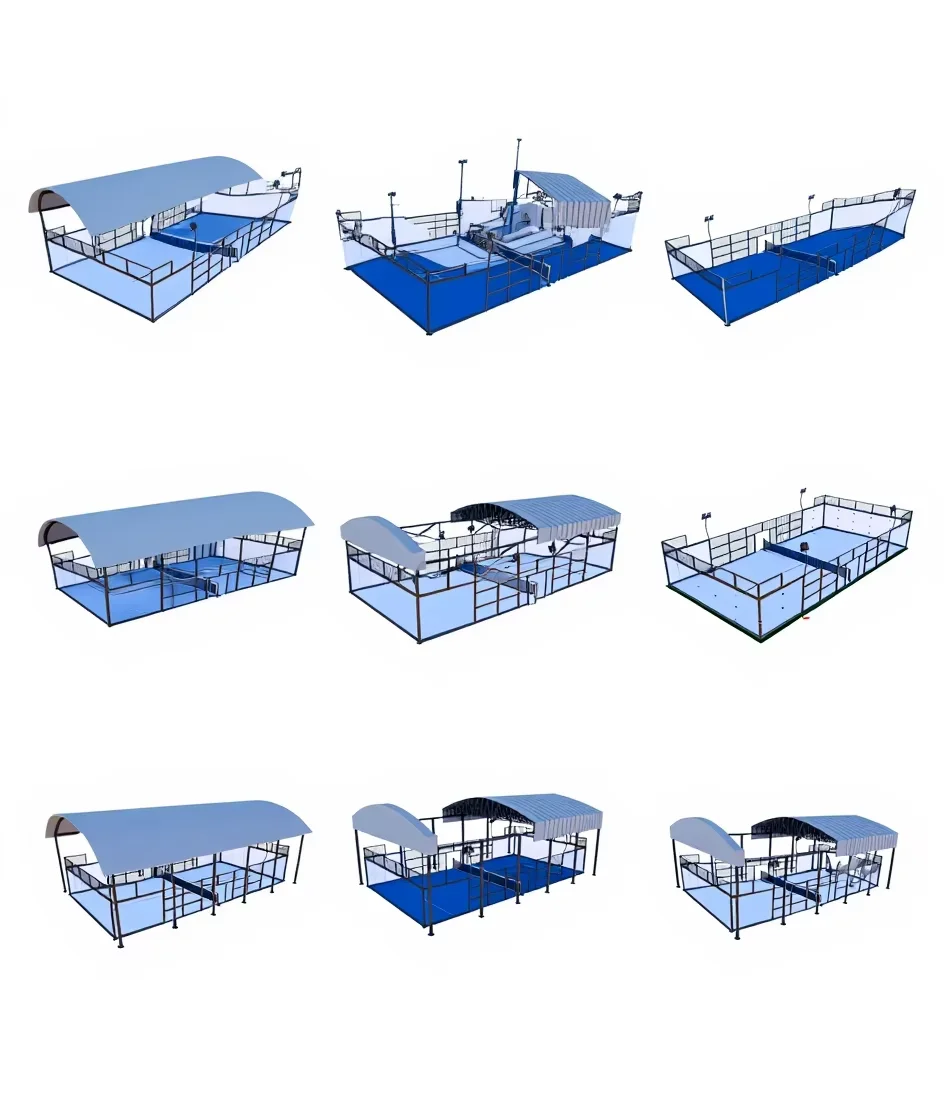 Фото XTZPADEL Полный комплект для оптовой продажи: панорамный корт для падела, уличный теннисный корт-клетка, индивидуальные инфраструктуры для кортов для сквоша №5