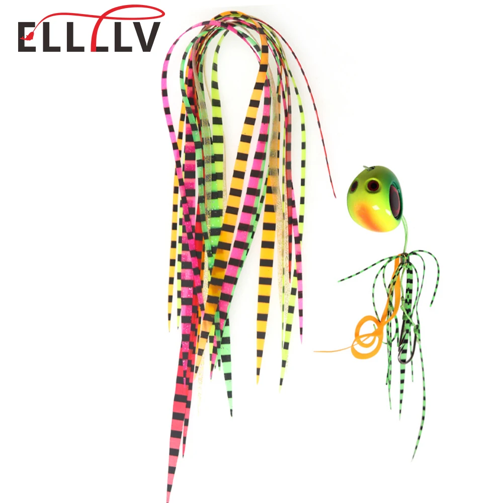 ELLLV بالجملة متعددة سوار ملون من السيليكون تنورة المقطورات المطاط المالحة التنانير لتقوم بها بنفسك Madai الرقص Snapper الصيد إغراء المواد