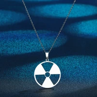 chereda hulk pendant necklaces radioactive stainless steel men necklace logo nuclear emblem goth industrial sigil sexy necklace