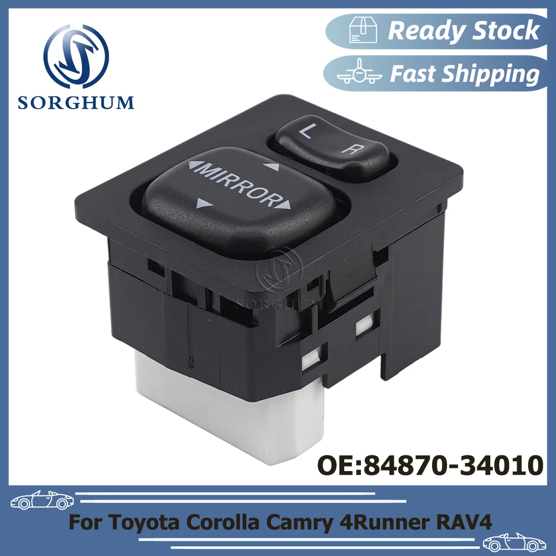 

SORGHUM Side Mirror Switch For Toyota Corolla Camry 84870-34010 Power Master Rearview Mirror Adjust Switch Button 84870-28020