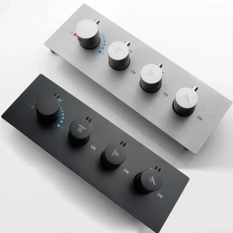 Полностью медный скрытый 3-функциональный смесительный клапан переключатель