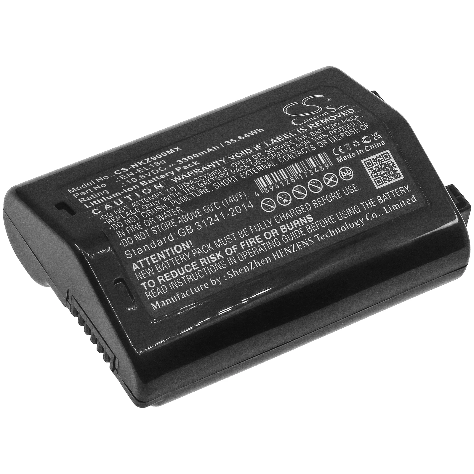 

Cameron Sino Battery For NIKON EN-EL18d D6,Z9 3300mAh / 35.64Wh